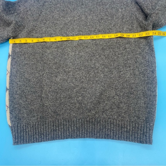 L.L. Bean Gray Argyle Men's Sweater Size Large - Picture 5 of 8